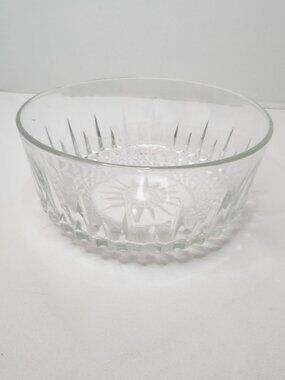 Vintage Arcopal France Diamant Stardust Crystal Glass Serving Salad Bowl